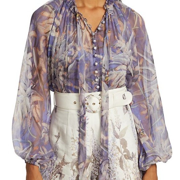 ❌SOLD❌ ZIMMERMANN Wild Botanica Drawn Swing Blouse - Picture 3 of 9